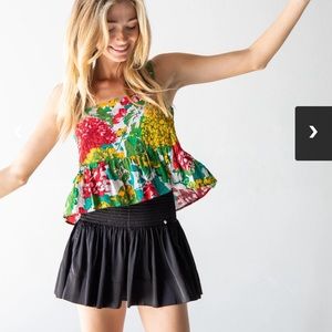 Natural Life Black Silky Flowy Wide Band‎ Short Shorts L/XL NWT